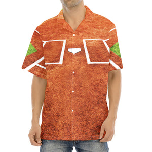 Softball Playing Field Print Aloha Shirt