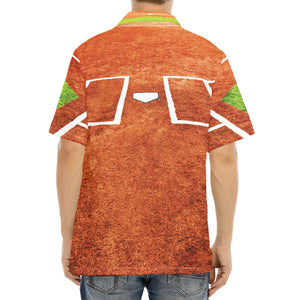 Softball Playing Field Print Aloha Shirt