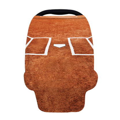Softball Playing Field Print Baby Seat Cover
