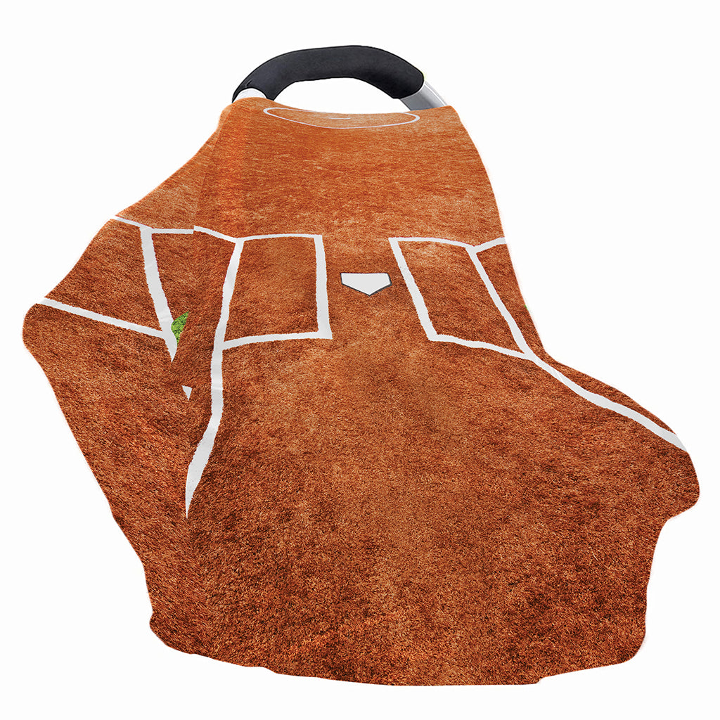 Softball Playing Field Print Baby Seat Cover