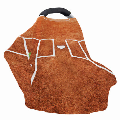 Softball Playing Field Print Baby Seat Cover