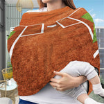 Softball Playing Field Print Baby Seat Cover