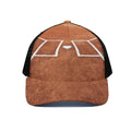 Softball Playing Field Print Black Mesh Trucker Hat
