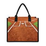Softball Playing Field Print Canvas Tote Bag