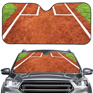 Softball Playing Field Print Car Windshield Sun Shade