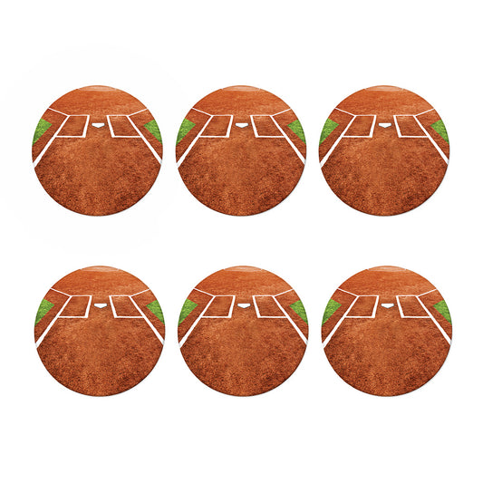 Softball Playing Field Print Coaster Set