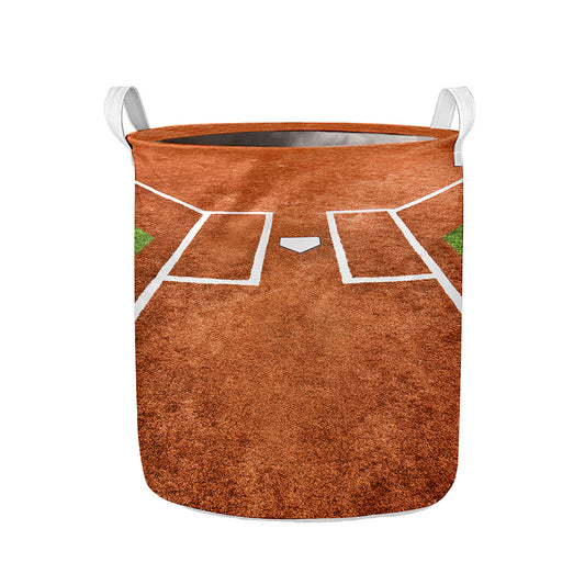 Softball Playing Field Print Collapsible Laundry Basket