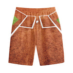 Softball Playing Field Print Cotton Shorts