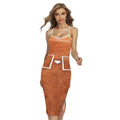 Softball Playing Field Print Cross Back Cami Dress
