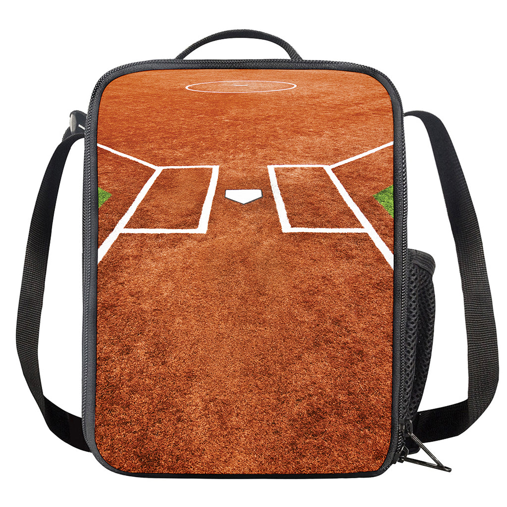 Softball Playing Field Print Crossbody Lunch Bag