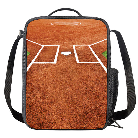 Softball Playing Field Print Crossbody Lunch Bag