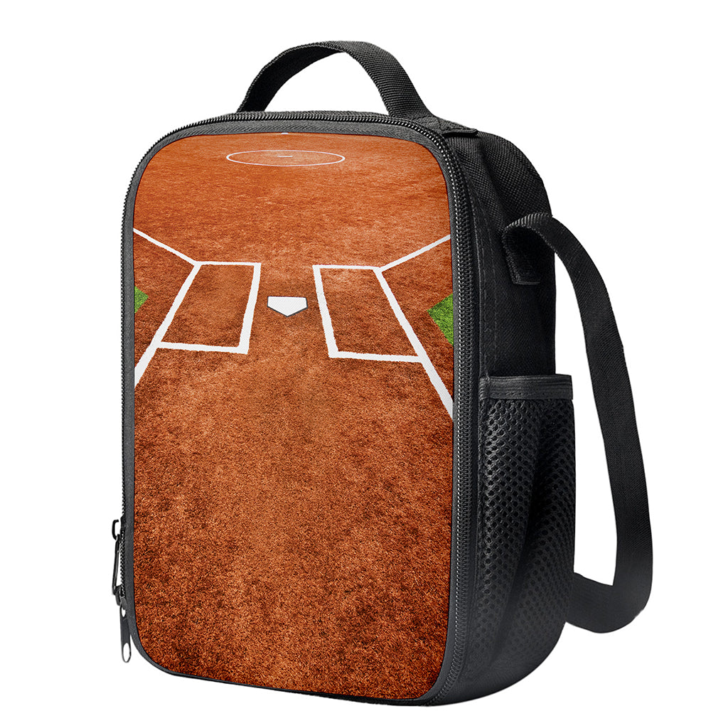 Softball Playing Field Print Crossbody Lunch Bag