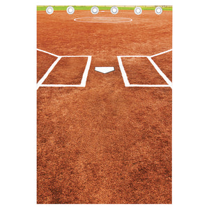 Softball Playing Field Print Curtain