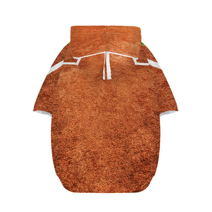Softball Playing Field Print Dog Zip Up Hoodie