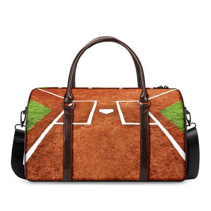 Softball Playing Field Print Duffle Bag