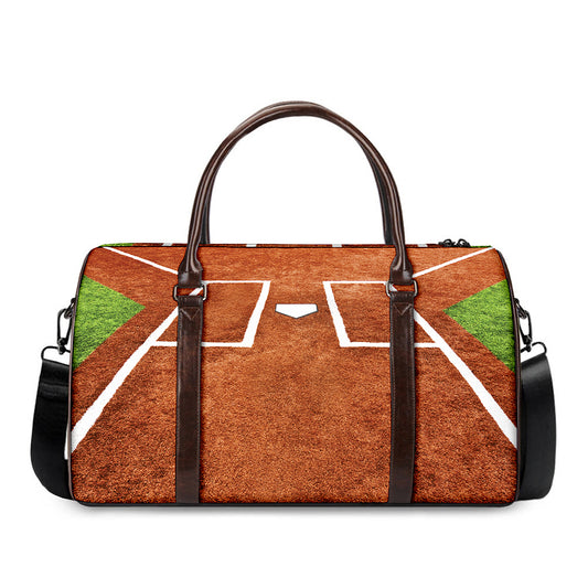 Softball Playing Field Print Duffle Bag