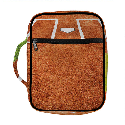 Softball Playing Field Print Front Pocket Bible Bag