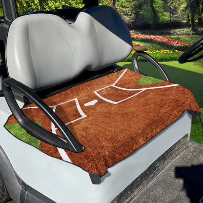 Softball Playing Field Print Golf Cart Seat Cover