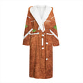 Softball Playing Field Print Hooded Bathrobe