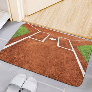 Softball Playing Field Print Indoor Door Mat