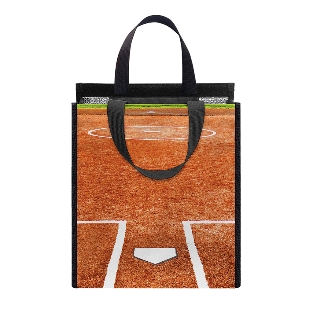 Softball Playing Field Print Insulated Lunch Tote