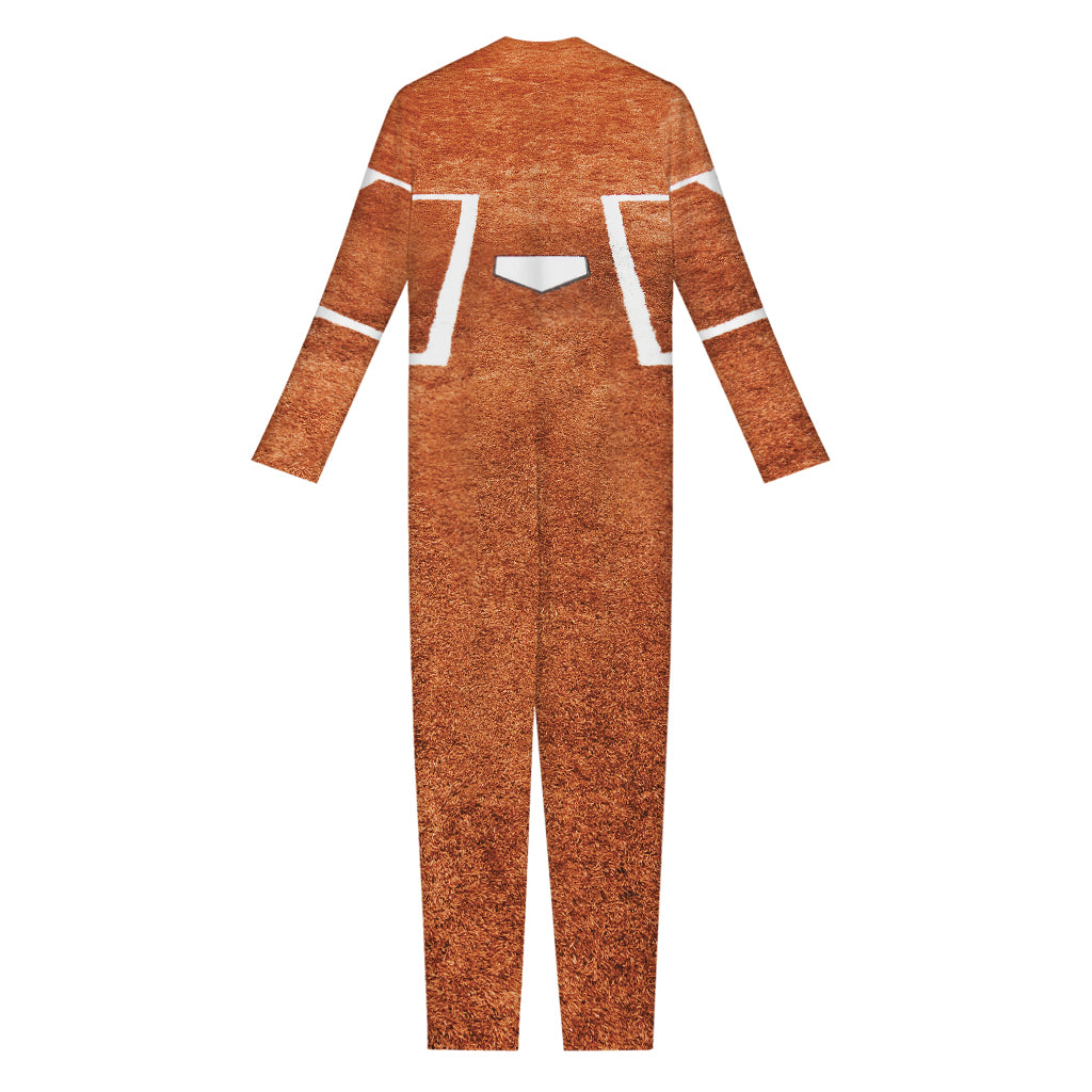 Softball Playing Field Print Jumpsuit