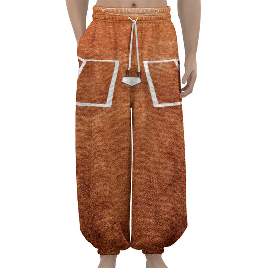 Softball Playing Field Print Lantern Pants