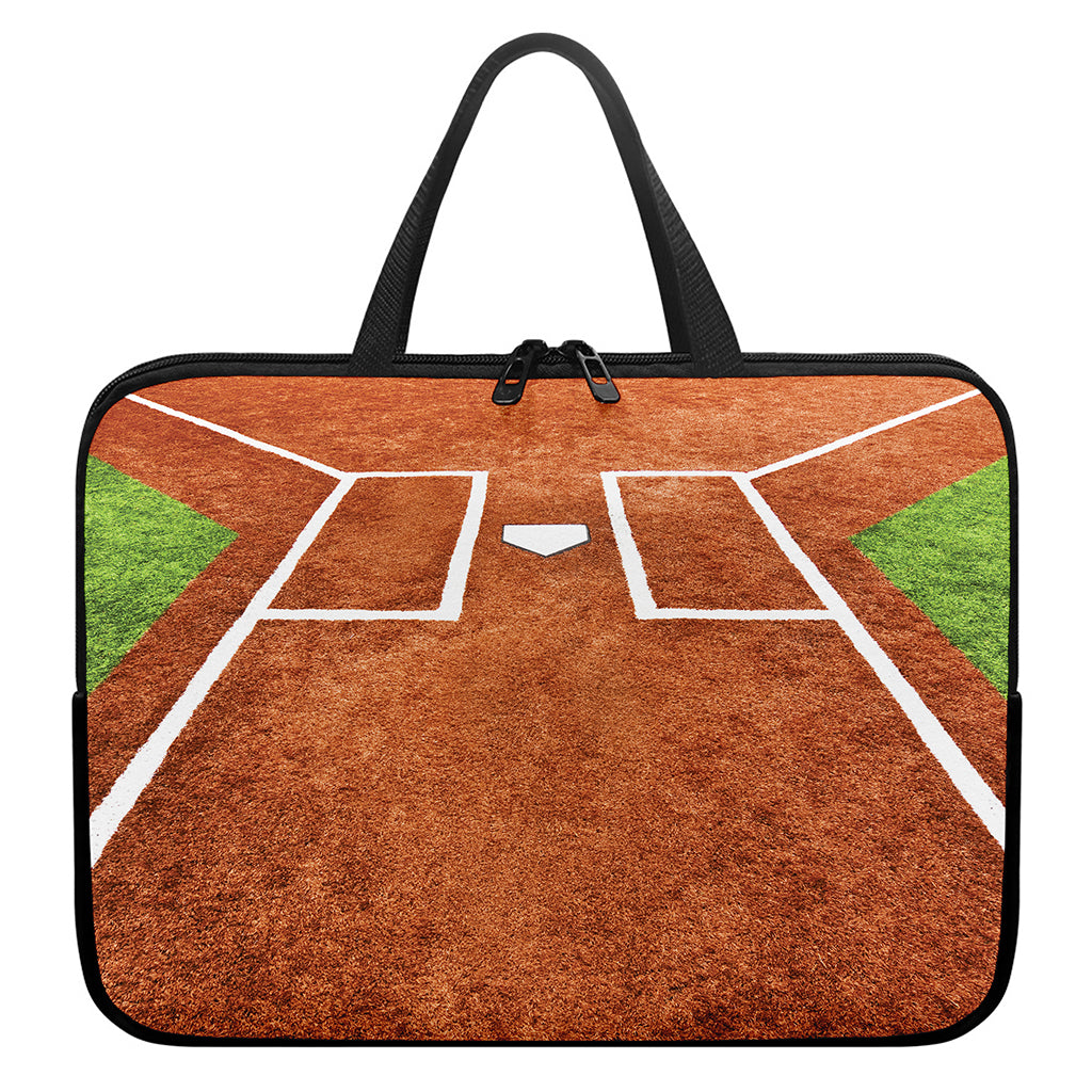 Softball Playing Field Print Laptop Sleeve With Handle