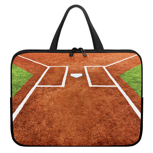 Softball Playing Field Print Laptop Sleeve With Handle