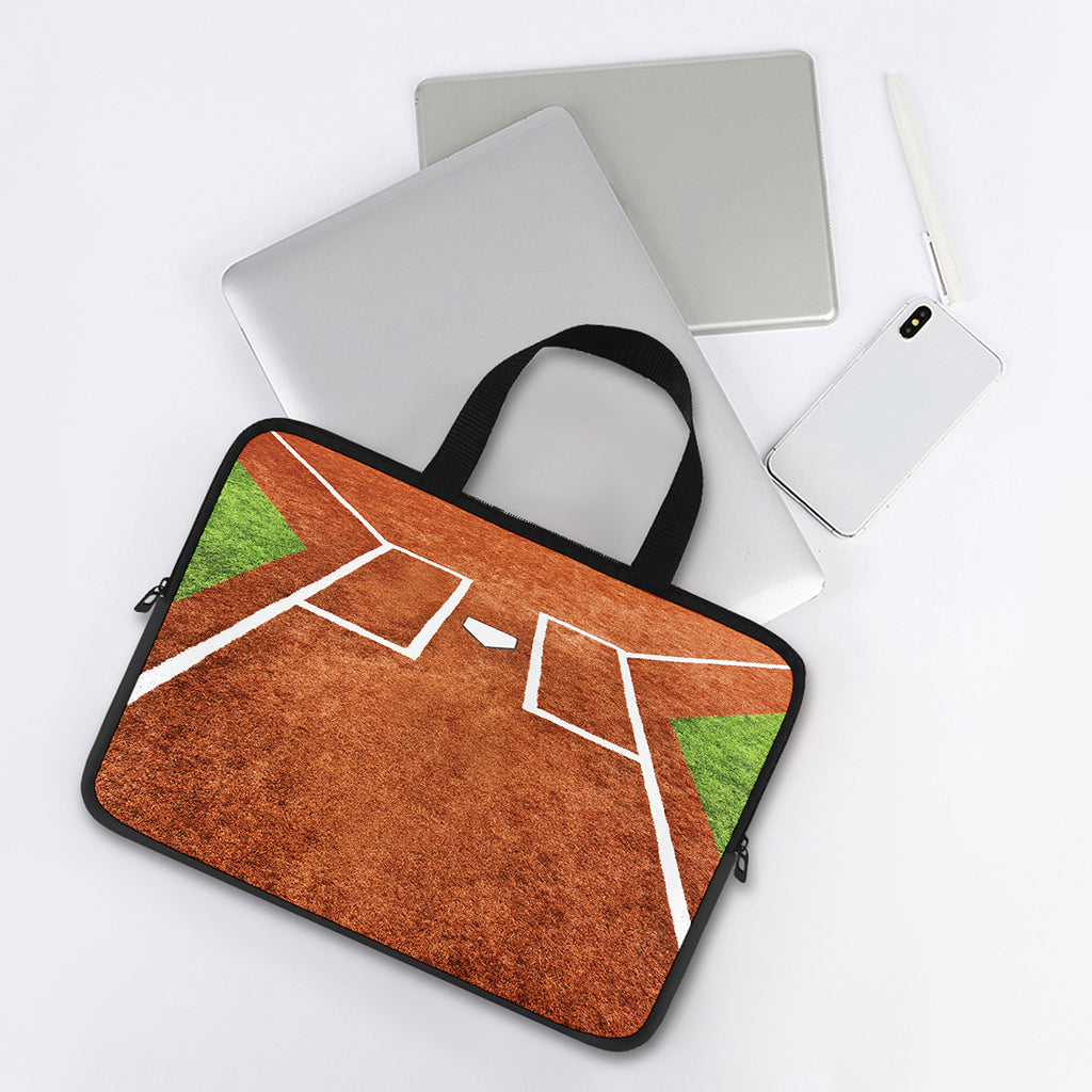 Softball Playing Field Print Laptop Sleeve With Handle