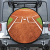 Softball Playing Field Print Leather Spare Tire Cover