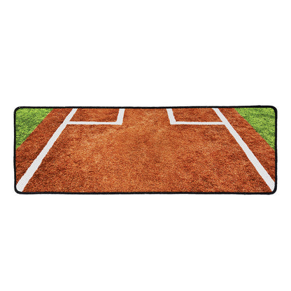 Softball Playing Field Print Long Kitchen Mat