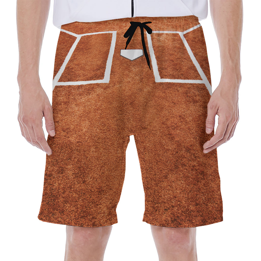 Softball Playing Field Print Men's Beach Shorts