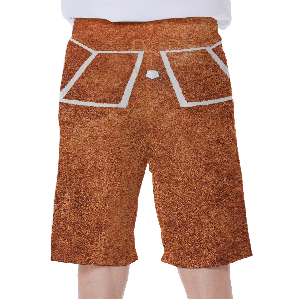 Softball Playing Field Print Men's Beach Shorts