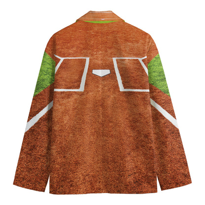 Softball Playing Field Print Men's Blazer