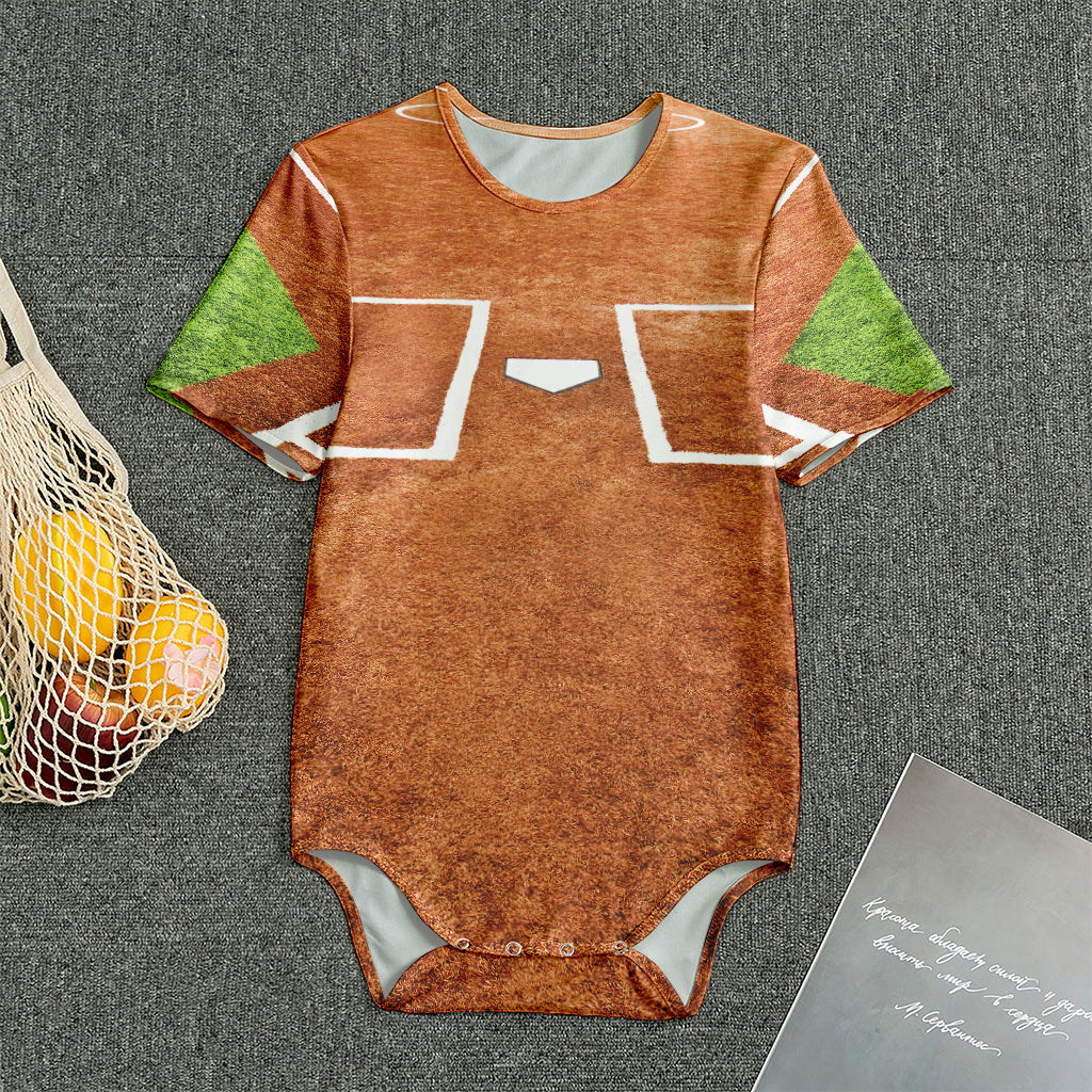 Softball Playing Field Print Men's Bodysuit