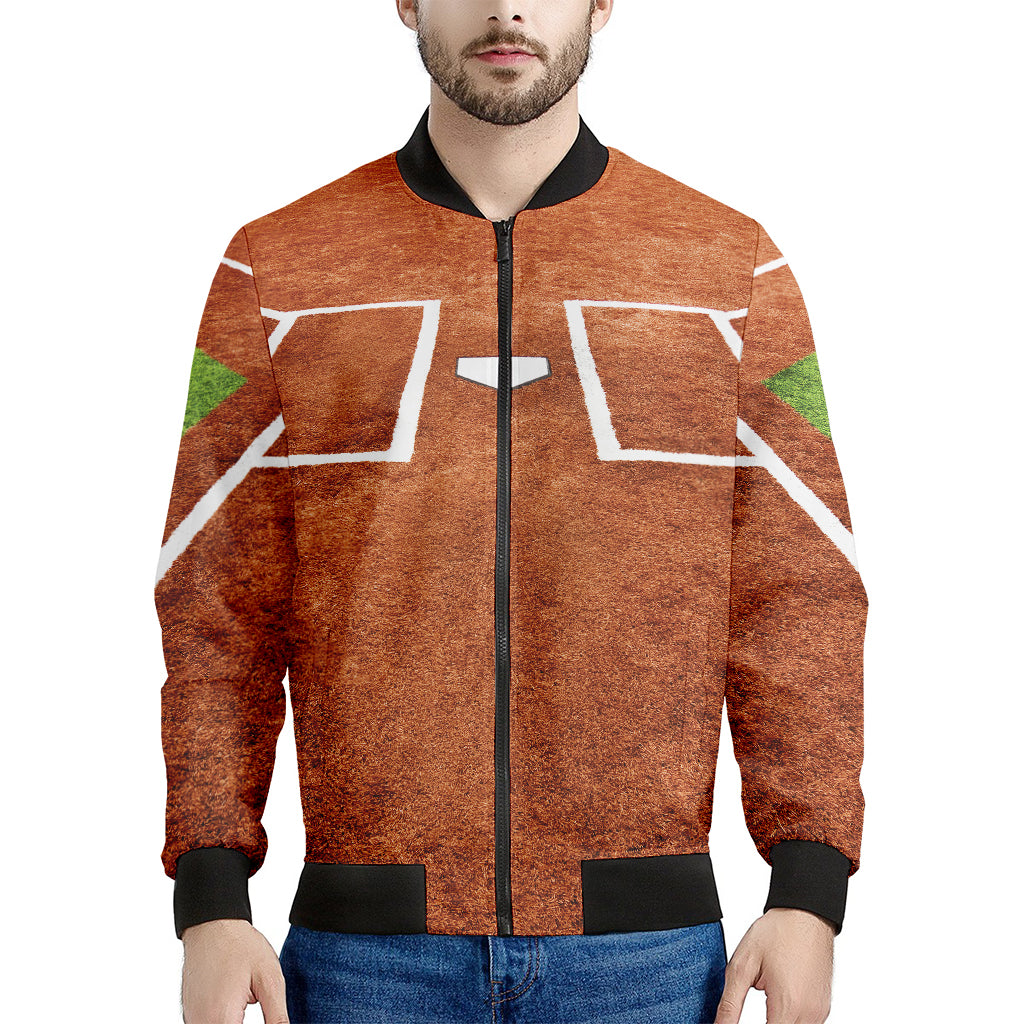 Softball Playing Field Print Men's Bomber Jacket