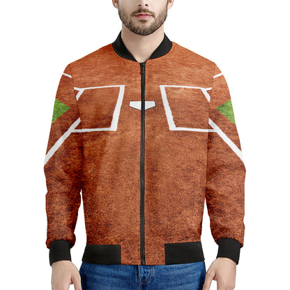 Softball Playing Field Print Men's Bomber Jacket
