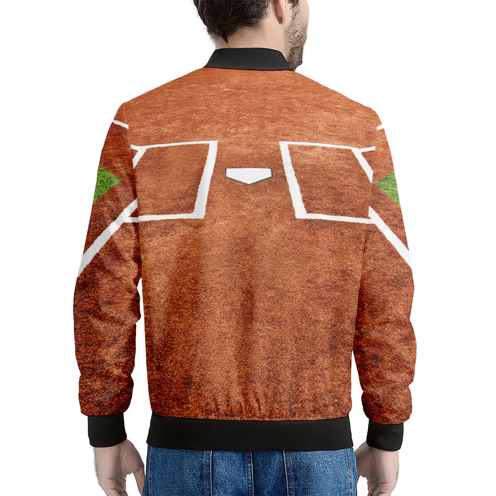 Softball Playing Field Print Men's Bomber Jacket