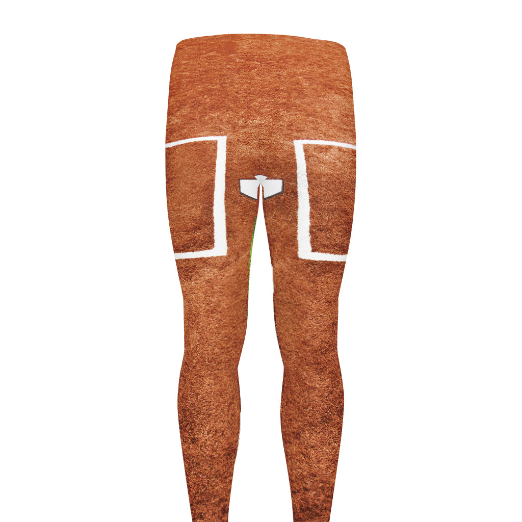 Softball Playing Field Print Men's leggings