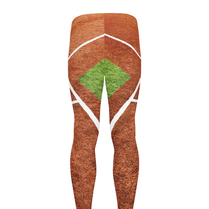 Softball Playing Field Print Men's leggings