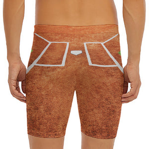 Softball Playing Field Print Men's Long Boxer Briefs