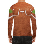 Softball Playing Field Print Men's Long Sleeve Rash Guard