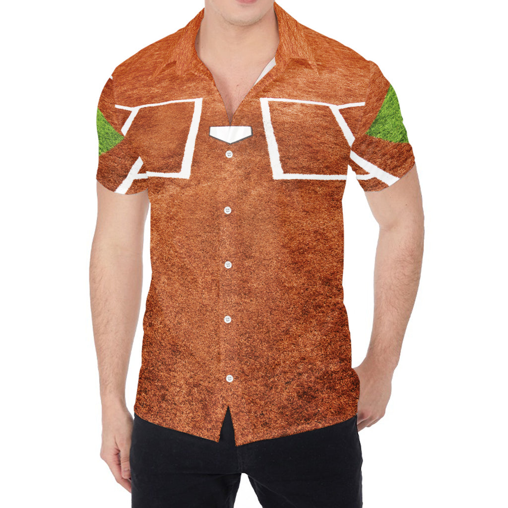 Softball Playing Field Print Men's Shirt