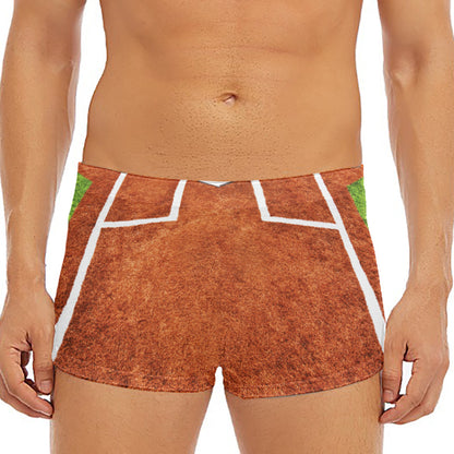 Softball Playing Field Print Men's Short Boxer Briefs