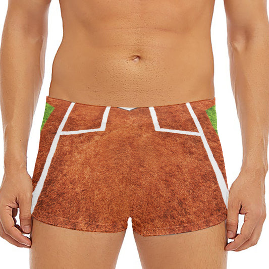 Softball Playing Field Print Men's Short Boxer Briefs