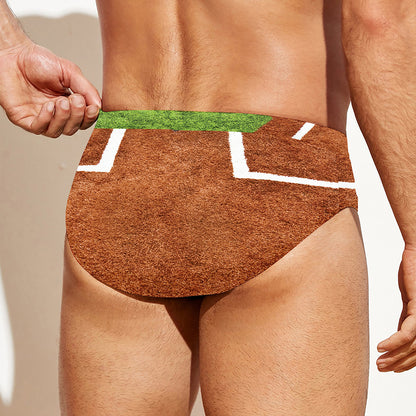 Softball Playing Field Print Men's Swim Briefs