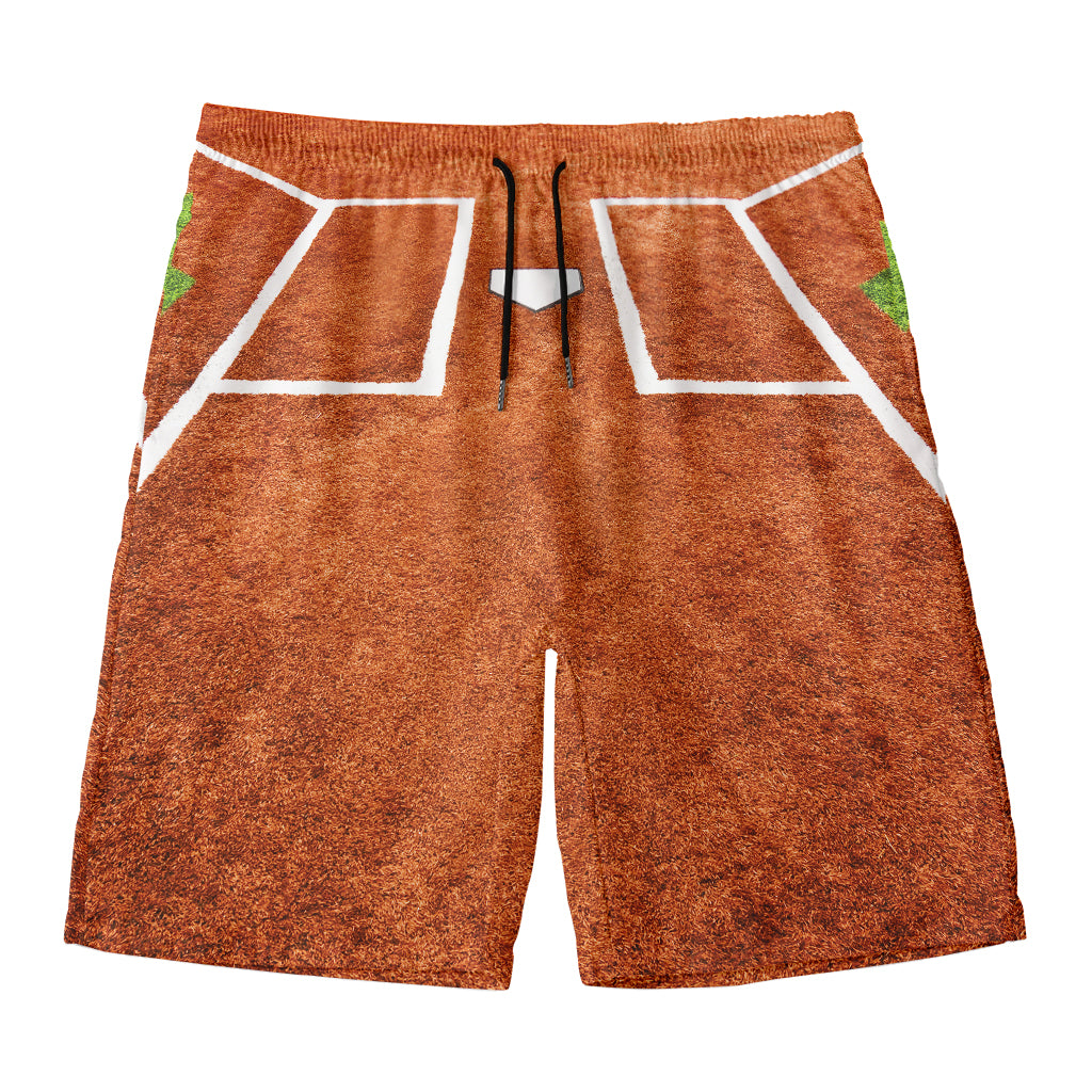 Softball Playing Field Print Men's Swim Trunks