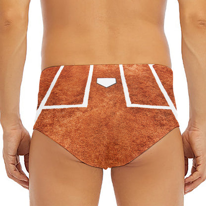 Softball Playing Field Print Men's Triangle Swim Briefs