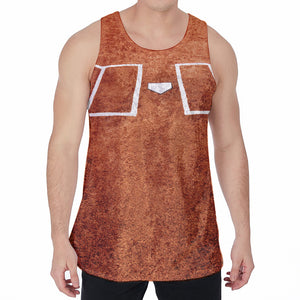 Softball Playing Field Print Men's Velvet Tank Top